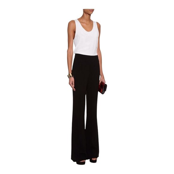 Diane Von Furstenberg Womens Black Flare Pants Size 4 Polyester & Triacetate EUC - Picture 1 of 10